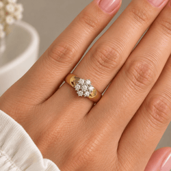 Bague Marguerite en or jaune et diamants - Castafiore