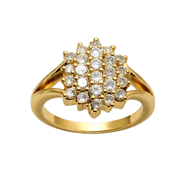 Bague Marguerite en or jaune et diamants - Castafiore