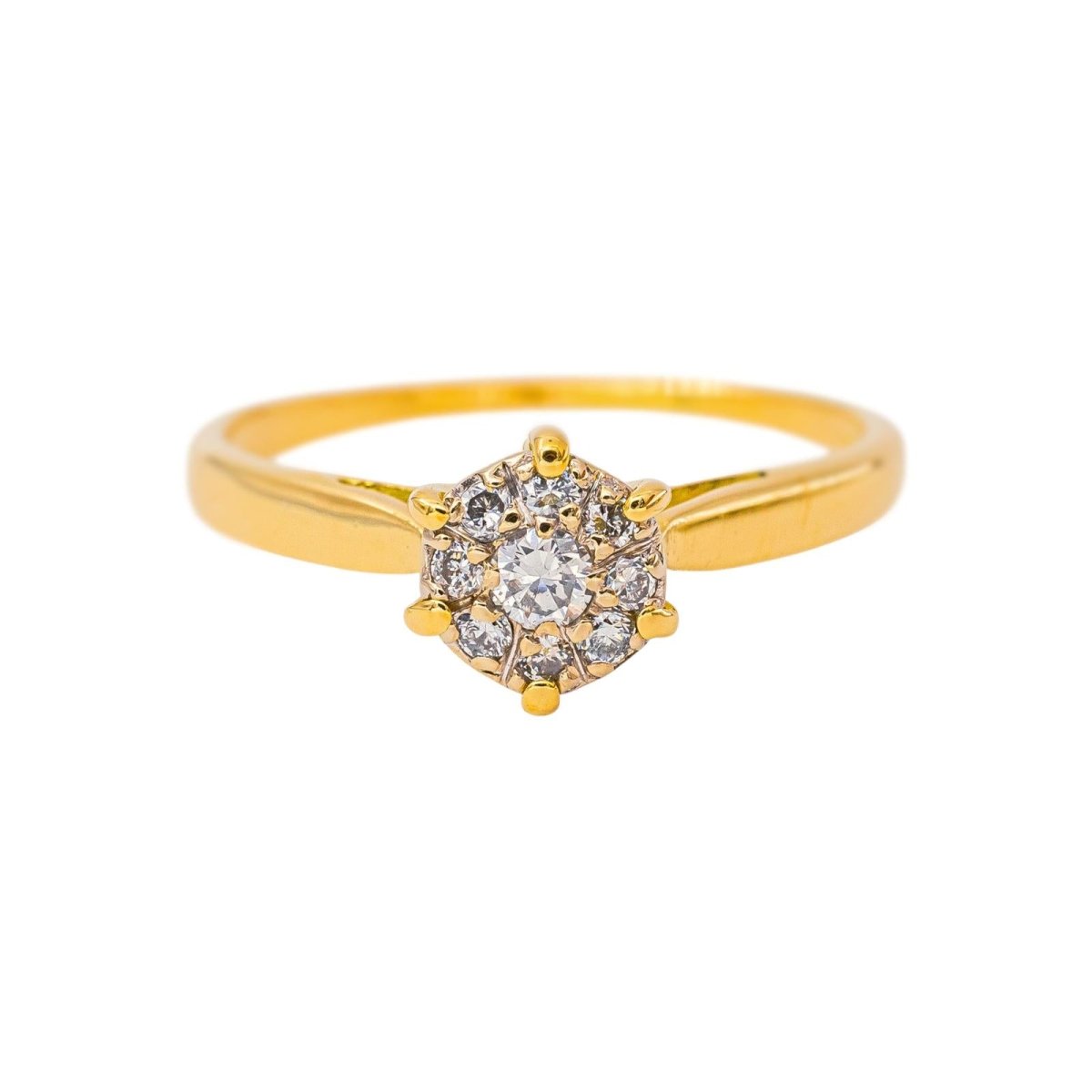 Bague Marguerite en or jaune et diamants - Castafiore
