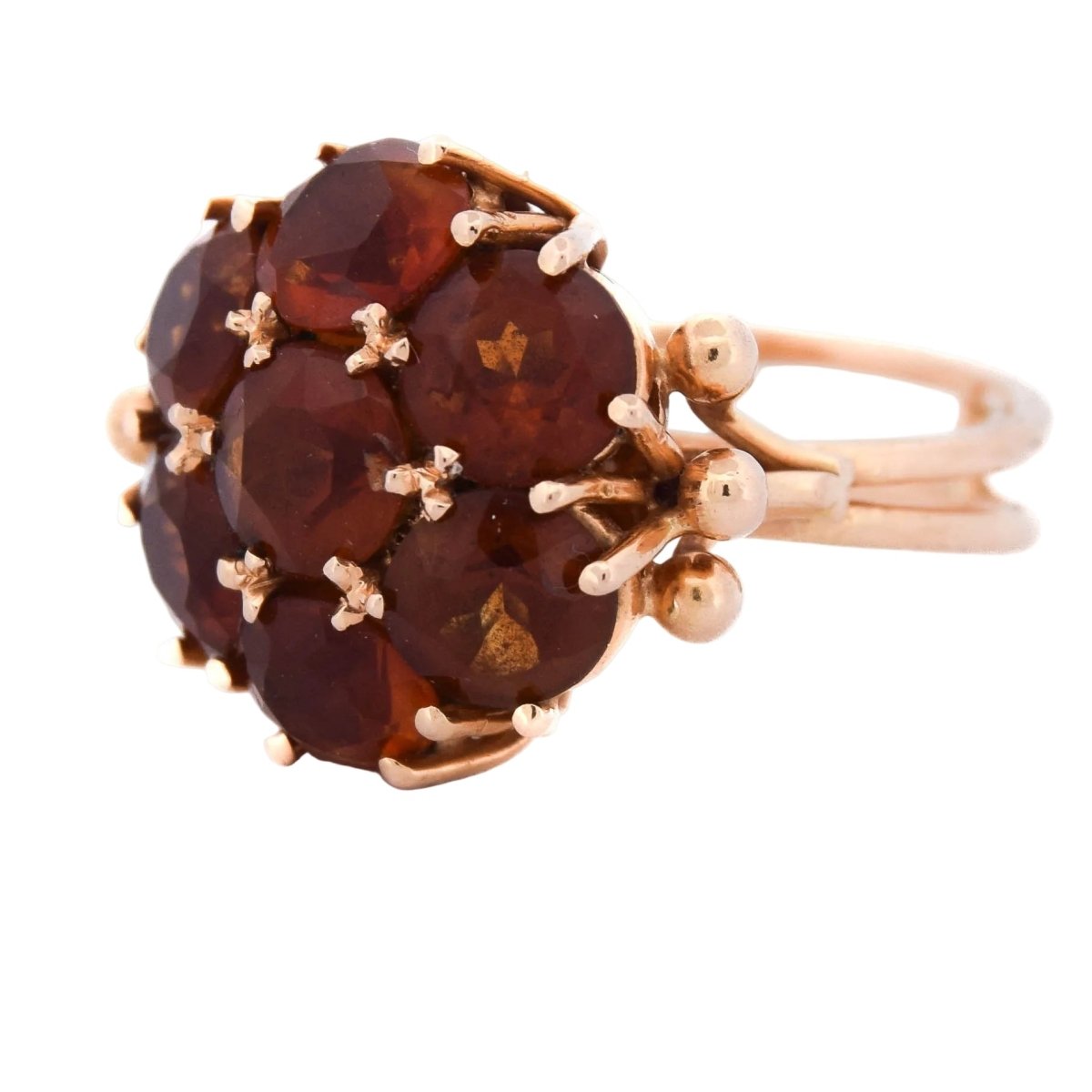 Bague Marguerite en or jaune et quartz - Castafiore