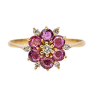 Bague Marguerite en or jaune et rubis - Castafiore