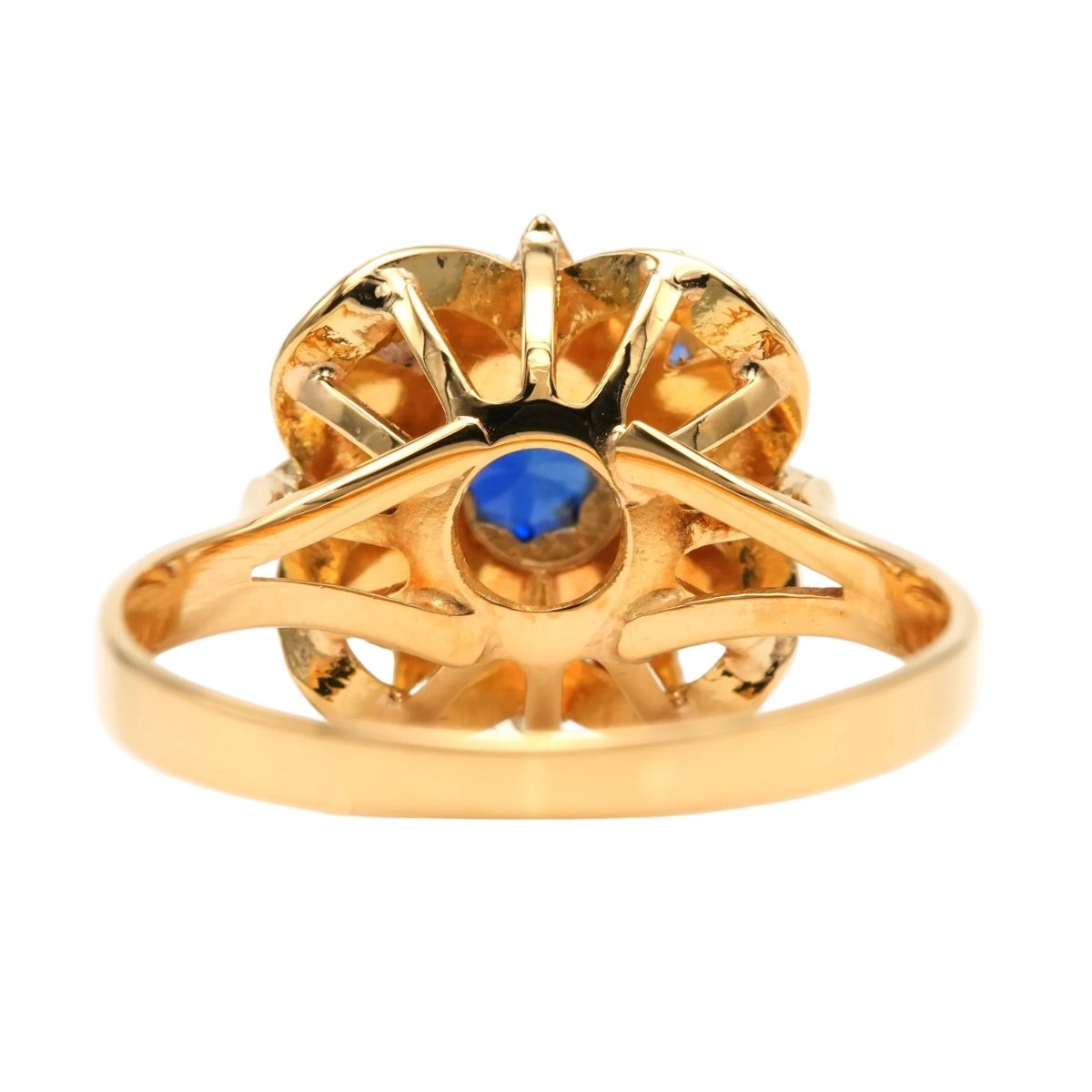 Bague Marguerite en or jaune et saphirs - Castafiore
