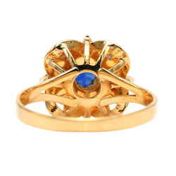 Bague Marguerite en or jaune et saphirs - Castafiore