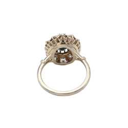 Bague Marguerite en or jaune, or blanc, saphir, et diamants - Castafiore