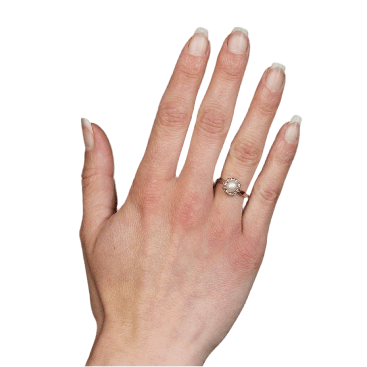 Bague Marguerite en or jaune, perle et diamants - Castafiore