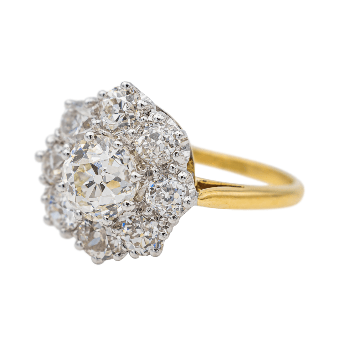 Bague Marguerite en or jaune, platine et diamants - Castafiore