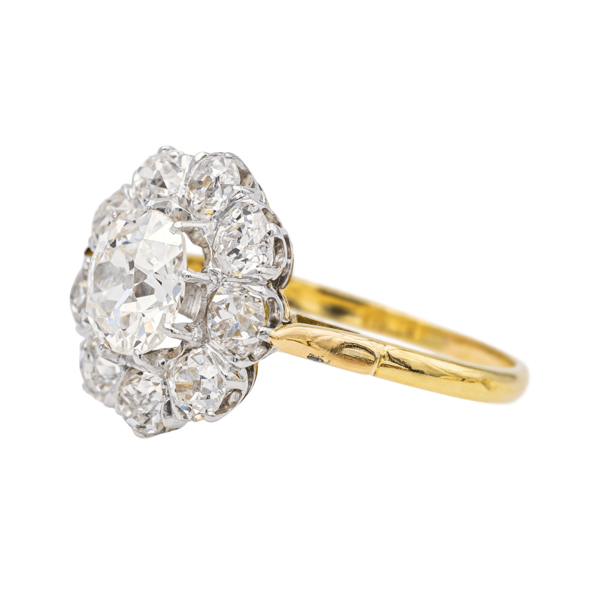 Bague Marguerite en or jaune, platine et diamants - Castafiore