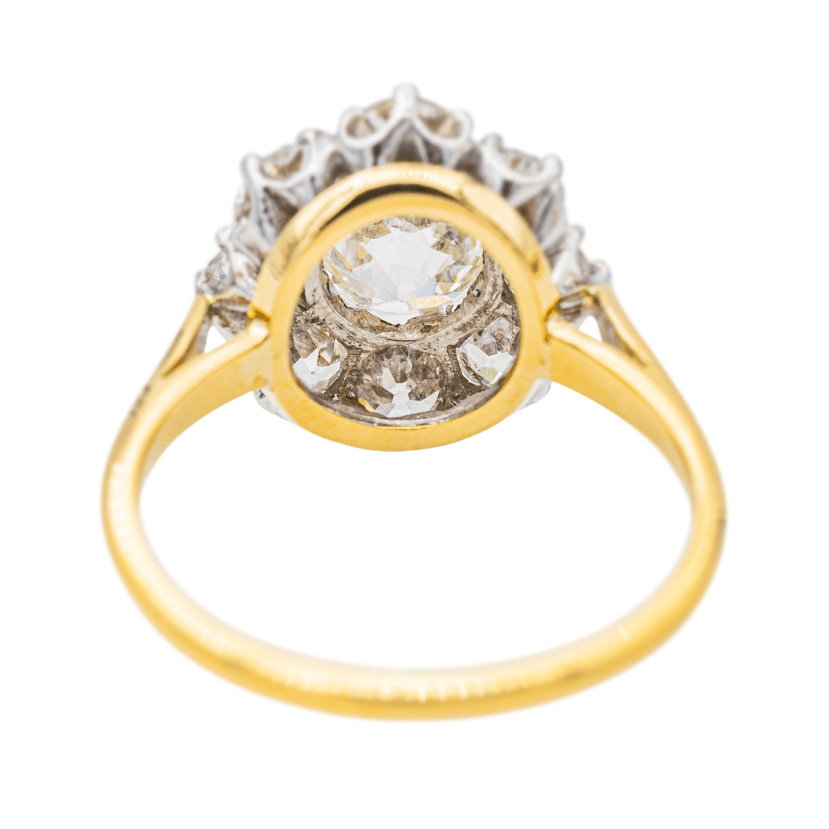 Bague Marguerite en or jaune, platine et diamants - Castafiore