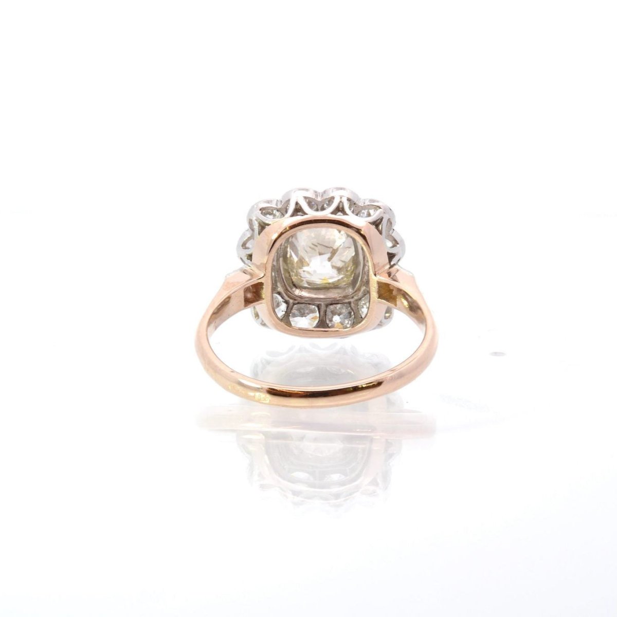 Bague Marguerite en or jaune, platine et diamants - Castafiore