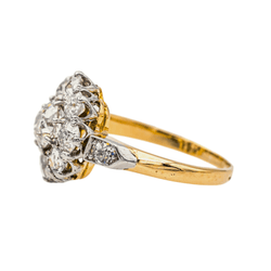 Bague Marguerite en or jaune, platine et diamants - Castafiore