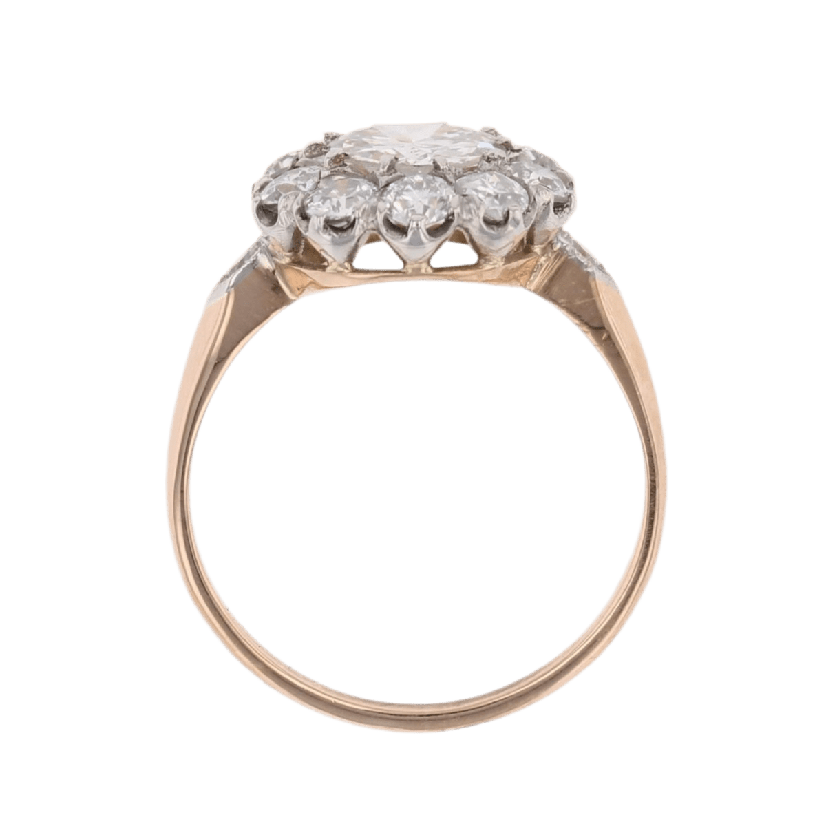 Bague Marguerite en or jaune, platine et diamants - Castafiore