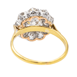 Bague Marguerite en or jaune, platine et diamants - Castafiore