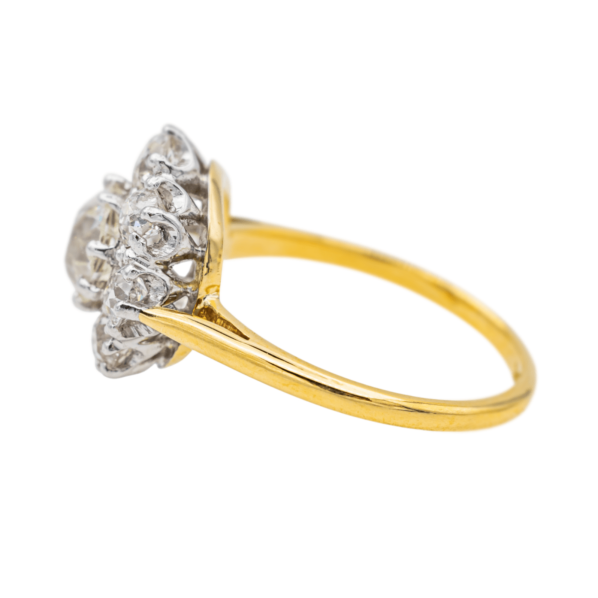 Bague Marguerite en or jaune, platine et diamants - Castafiore
