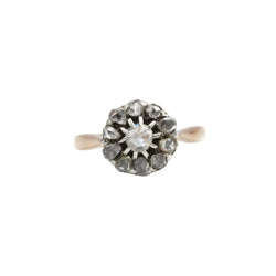 Bague Marguerite en or jaune, platine et diamants - Castafiore