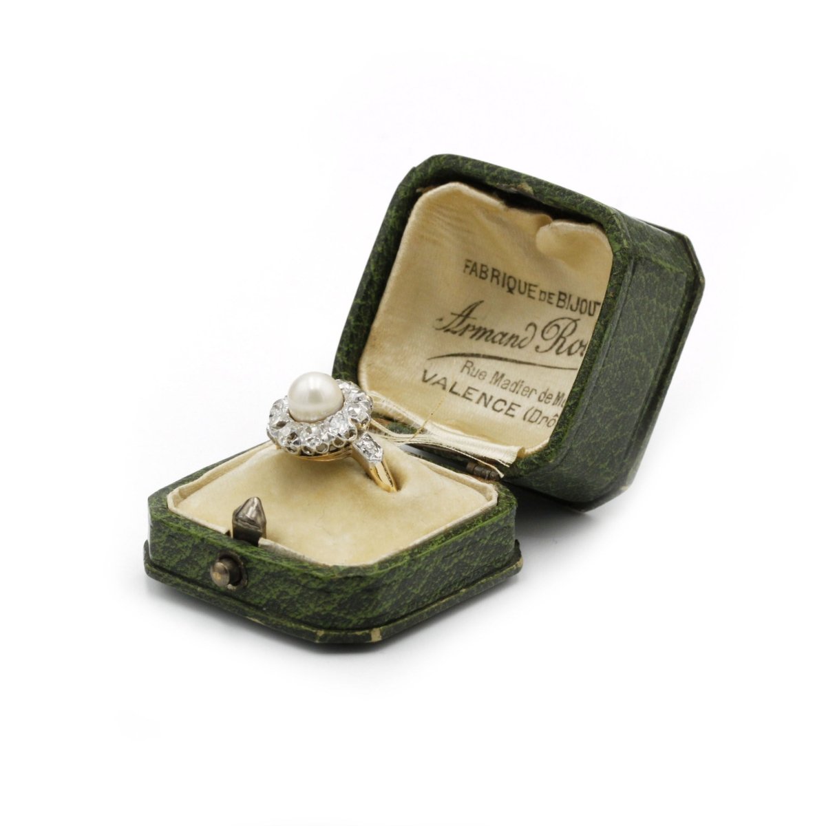 Bague Marguerite en or jaune, platine, perle et diamants - Castafiore
