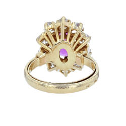 Bague Marguerite en or jaune, rubis et diamants - Castafiore