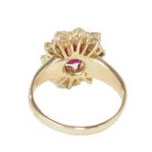 Bague marguerite en or jaune, rubis et diamants - Castafiore