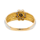 Bague Marguerite en or jaune, saphir et diamants - Castafiore