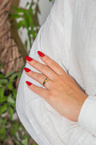 Bague Marguerite en or jaune, saphir et diamants - Castafiore