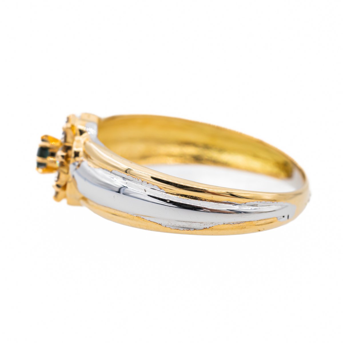 Bague Marguerite en or jaune, saphir et diamants - Castafiore