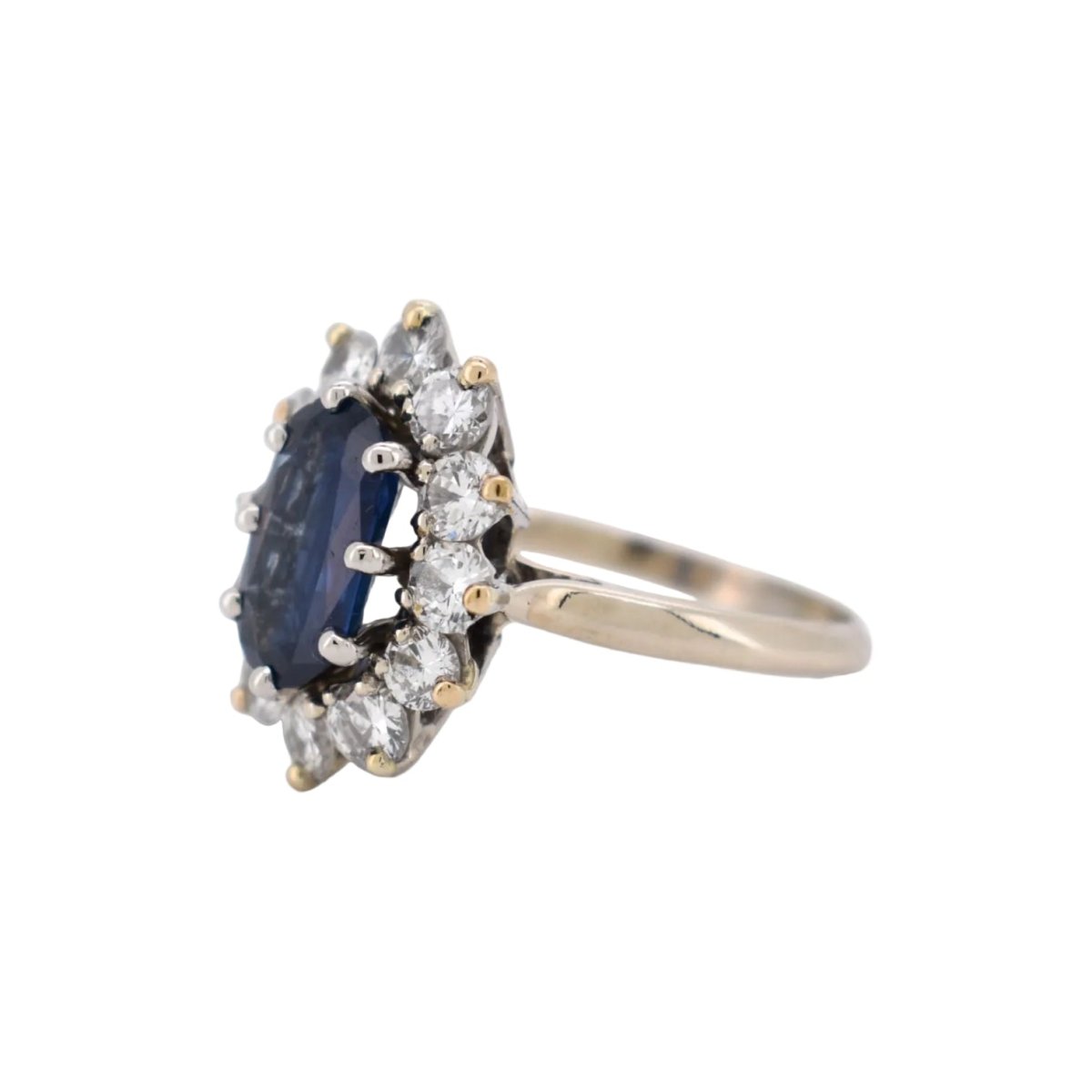 Bague Marguerite en or jaune, saphirs et diamants - Castafiore