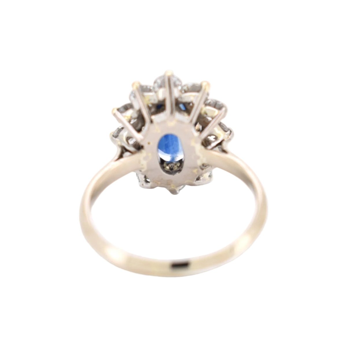 Bague Marguerite en or jaune, saphirs et diamants - Castafiore