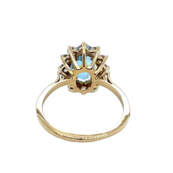 Bague Marguerite en or jaune, topaze et diamants - Castafiore