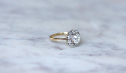 Bague Marguerite en or, platine et diamants - Castafiore