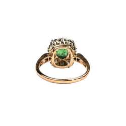 Bague Marguerite en or rose, émeraude et diamants - Castafiore