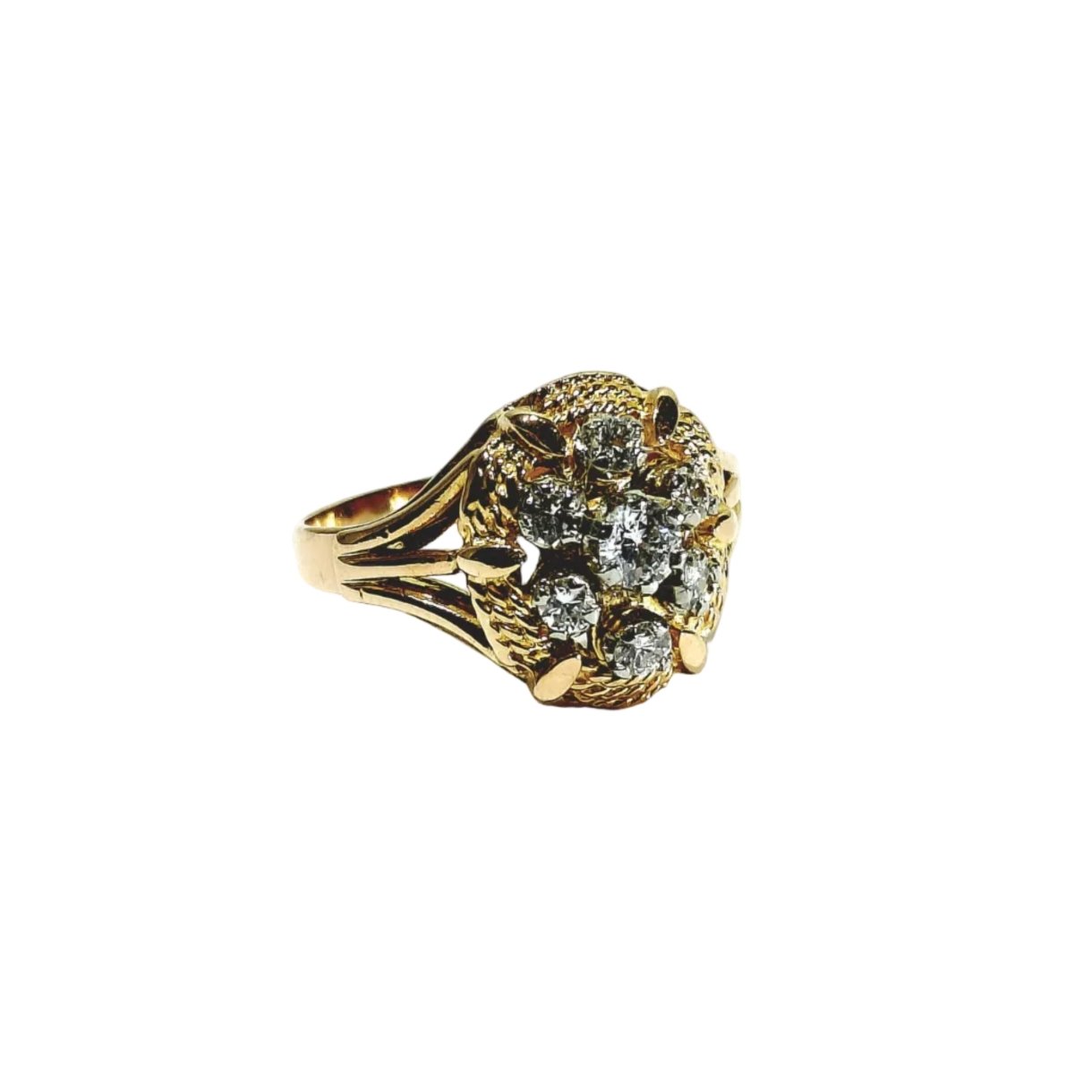 Bague Marguerite en or rose et diamants - Castafiore