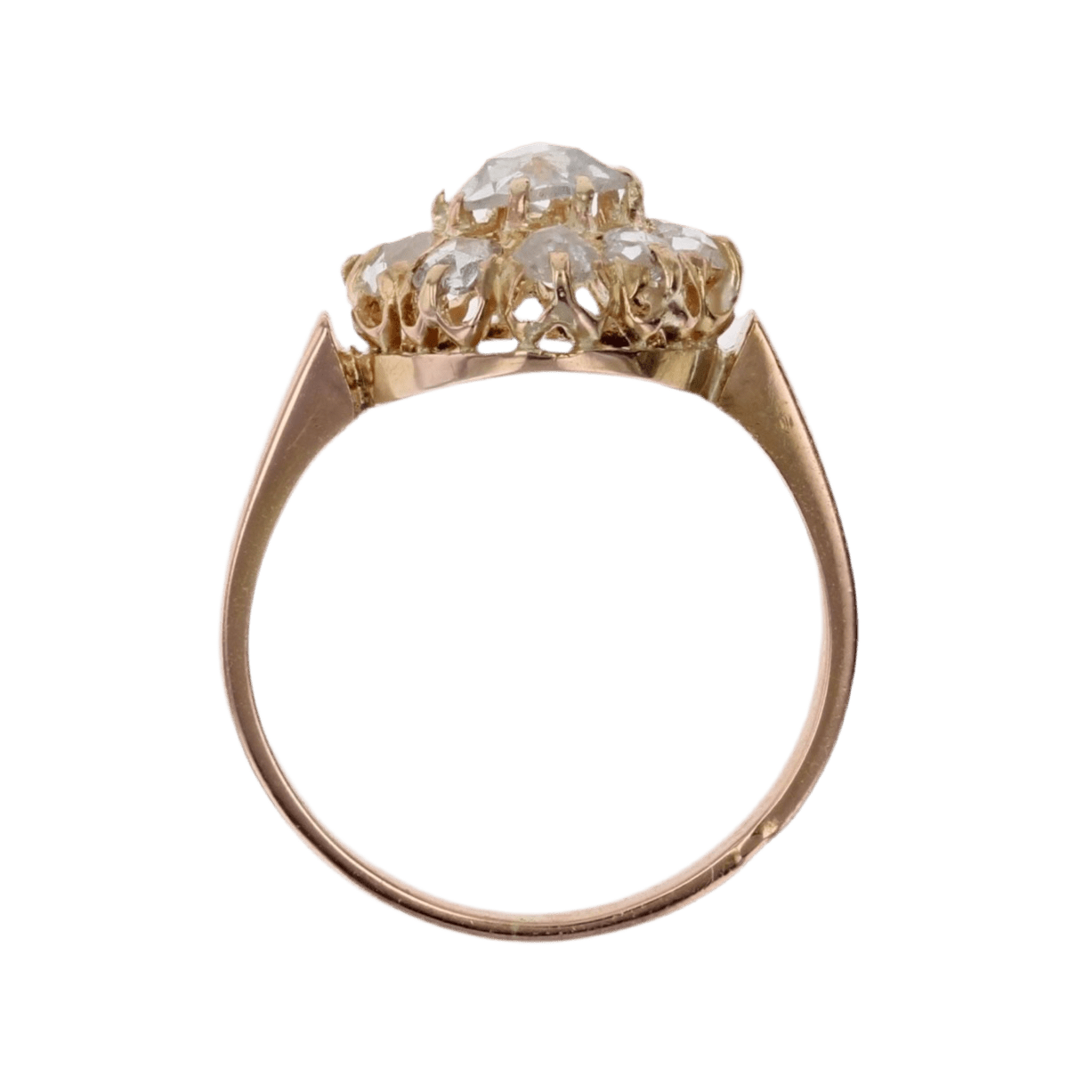 Bague Marguerite en or rose et diamants - Castafiore