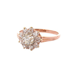 Bague Marguerite en or rose et diamants - Castafiore