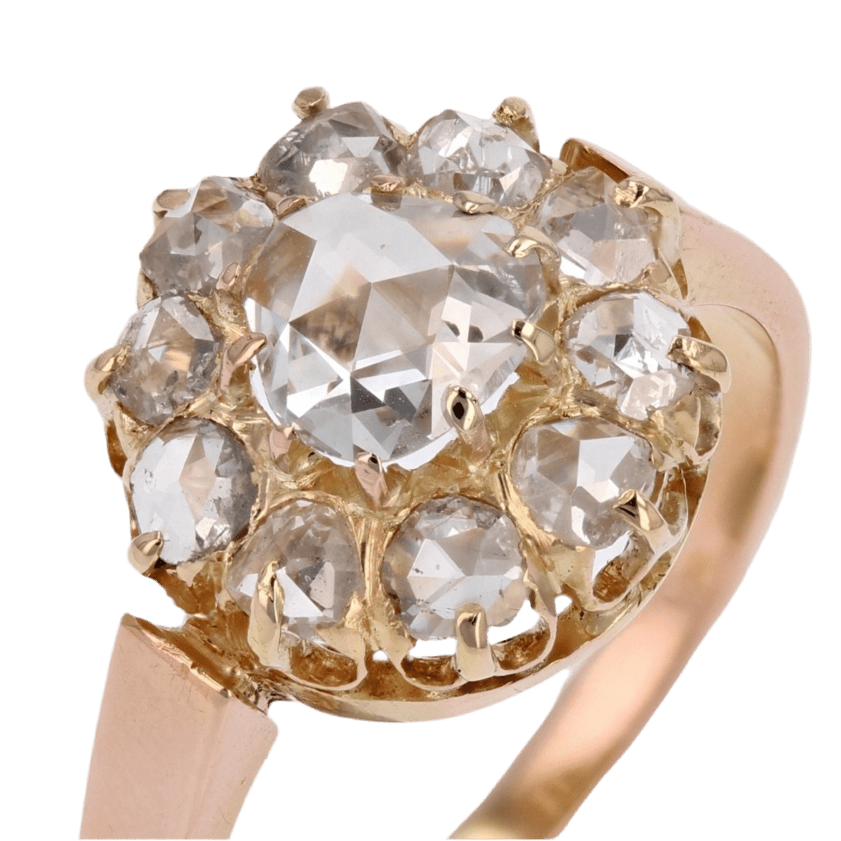 Bague Marguerite en or rose et diamants - Castafiore