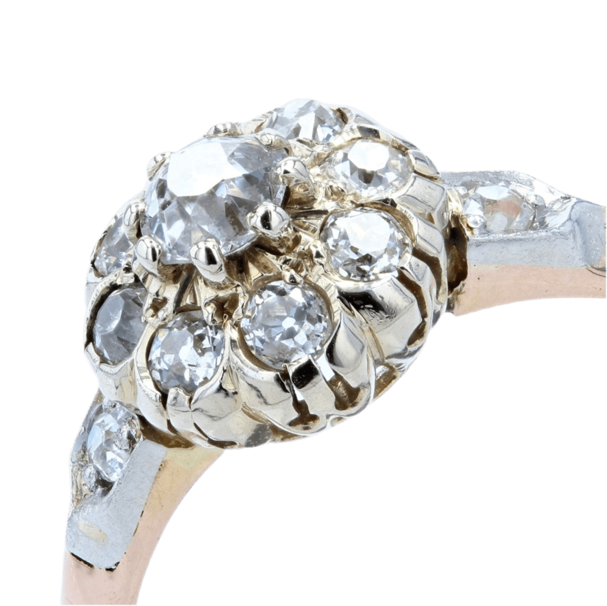 Bague Marguerite en or rose et diamants - Castafiore