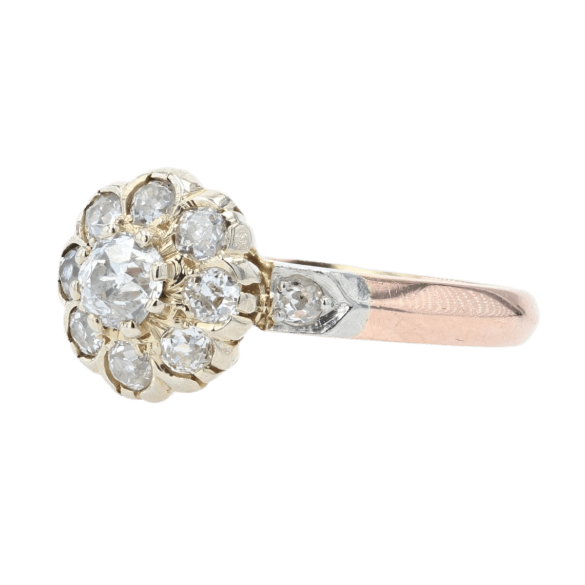 Bague Marguerite en or rose et diamants - Castafiore