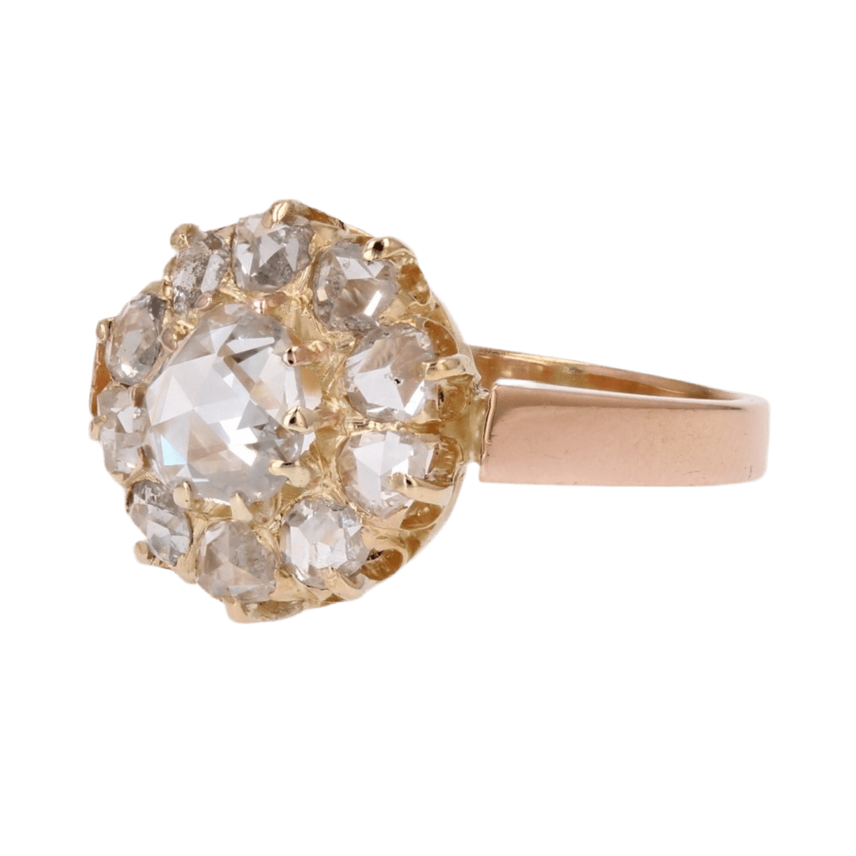Bague Marguerite en or rose et diamants - Castafiore