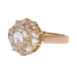 Bague Marguerite en or rose et diamants - Castafiore