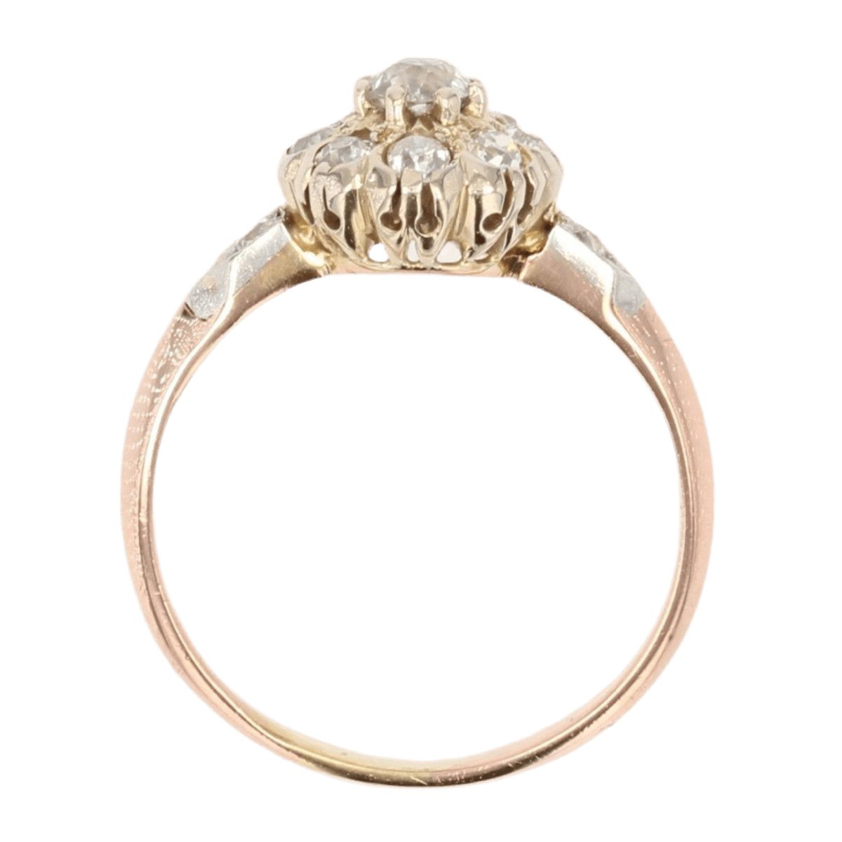 Bague Marguerite en or rose et diamants - Castafiore