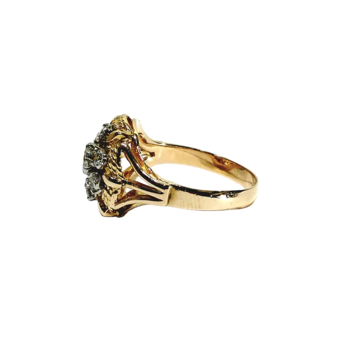 Bague Marguerite en or rose et diamants - Castafiore