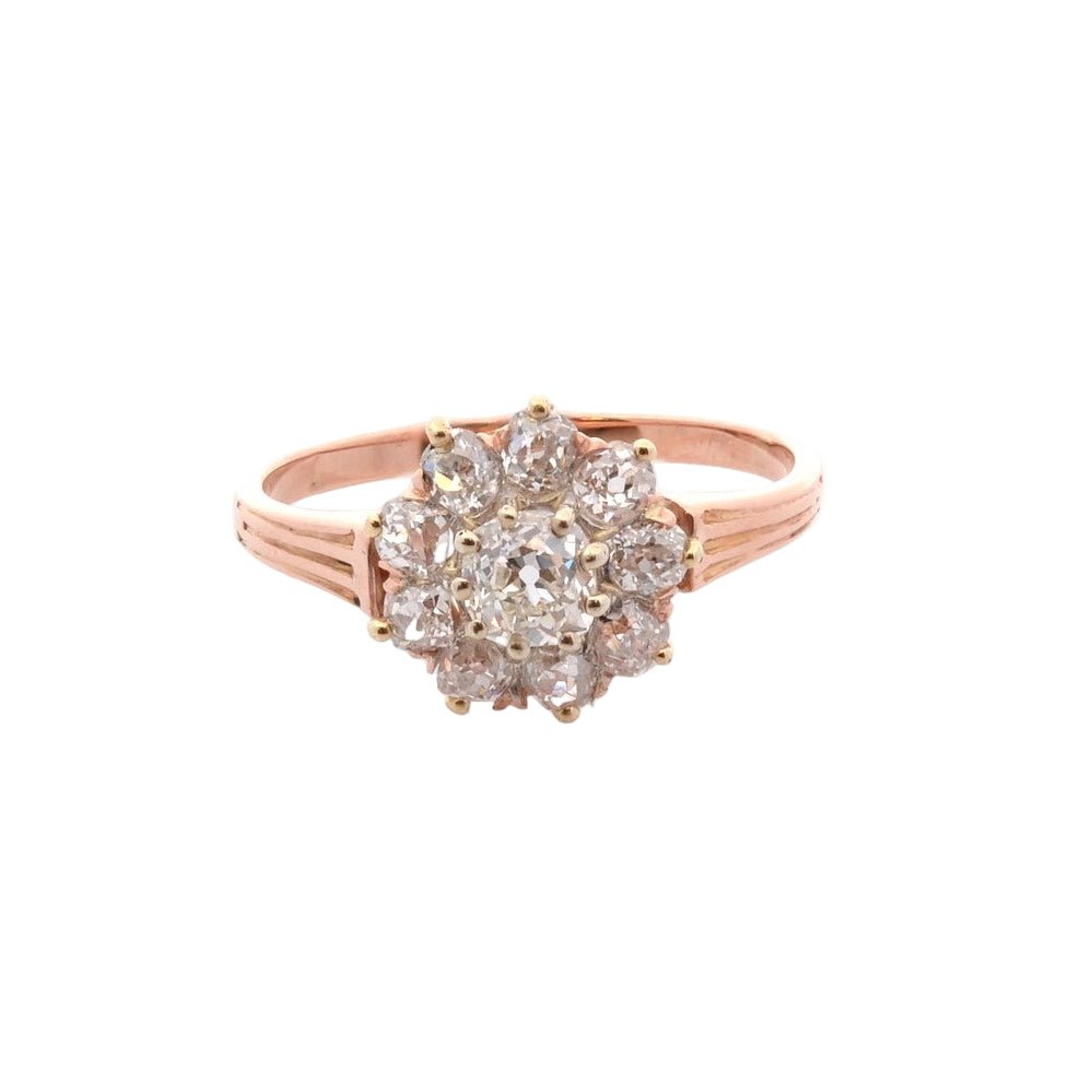 Bague Marguerite en or rose et diamants - Castafiore