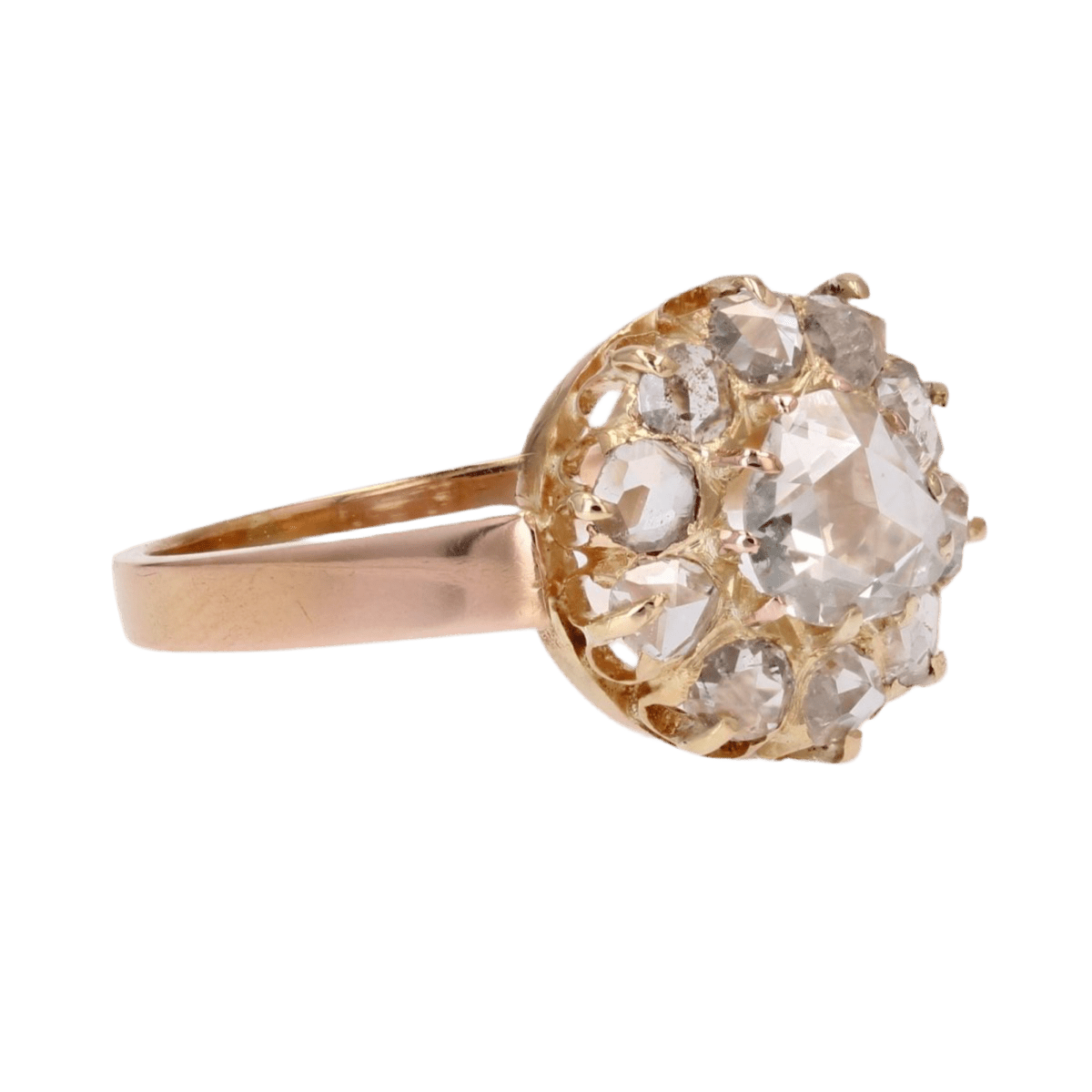 Bague Marguerite en or rose et diamants - Castafiore