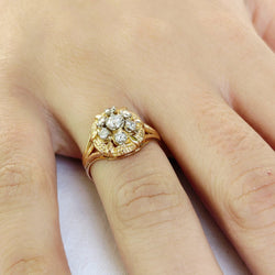 Bague Marguerite en or rose et diamants - Castafiore