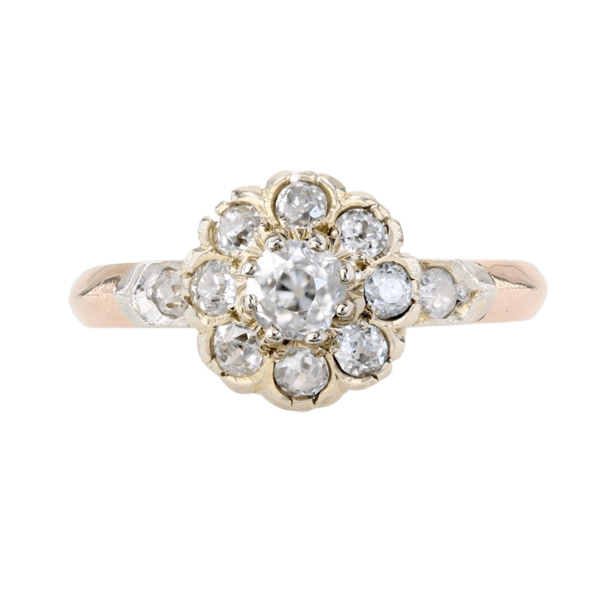 Bague Marguerite en or rose et diamants - Castafiore