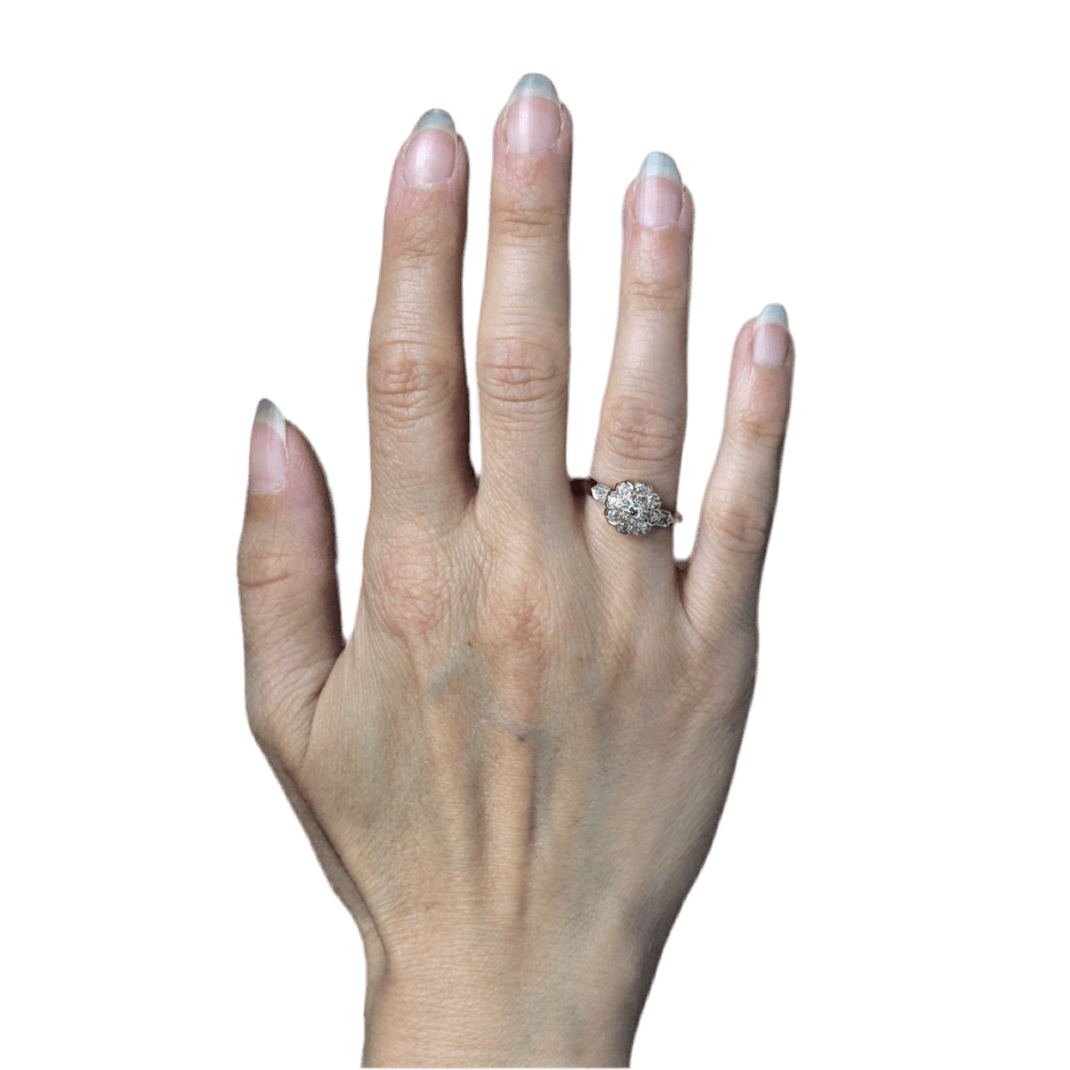 Bague Marguerite en or rose et diamants - Castafiore