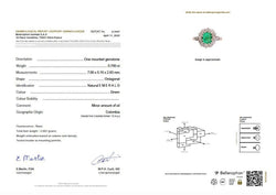 Bague Marguerite en or rose, or blanc, émeraude et diamants - Castafiore