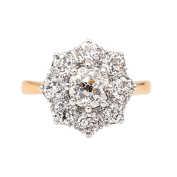 Bague Marguerite en or rose, platine et diamants - Castafiore