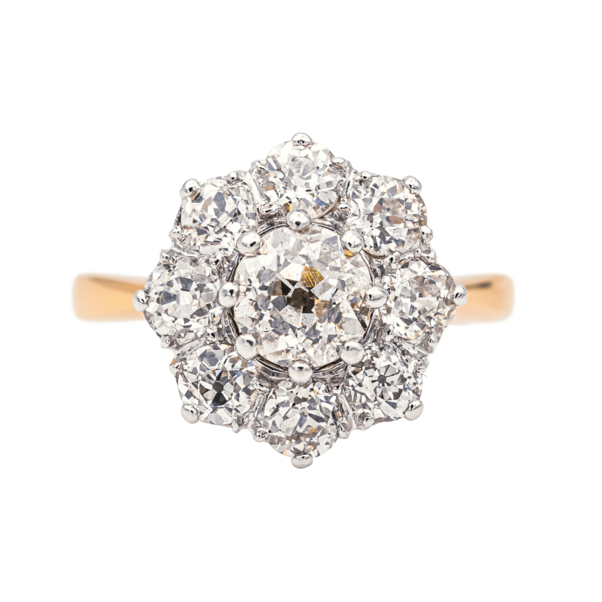 Bague Marguerite en or rose, platine et diamants - Castafiore