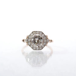 Bague Marguerite en or rose, platine et diamants - Castafiore