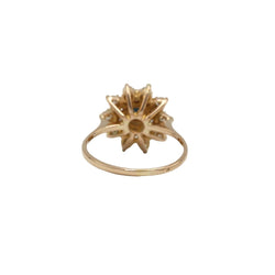 Bague Marguerite en or rose, saphir et diamants - Castafiore