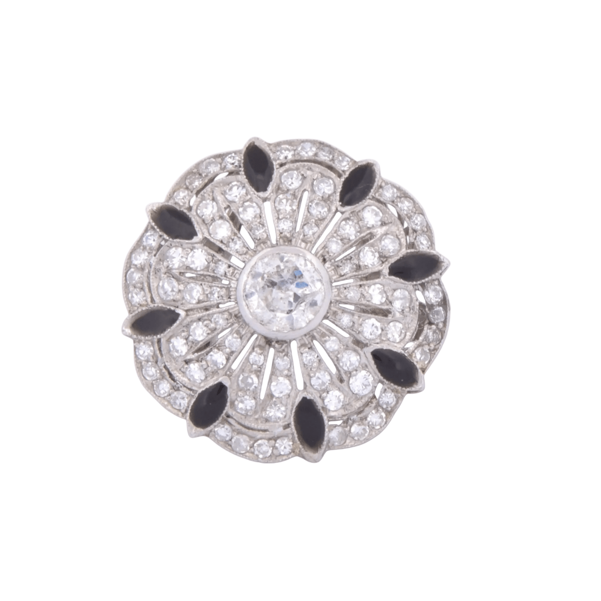 Bague Marguerite en platine et diamants - Castafiore